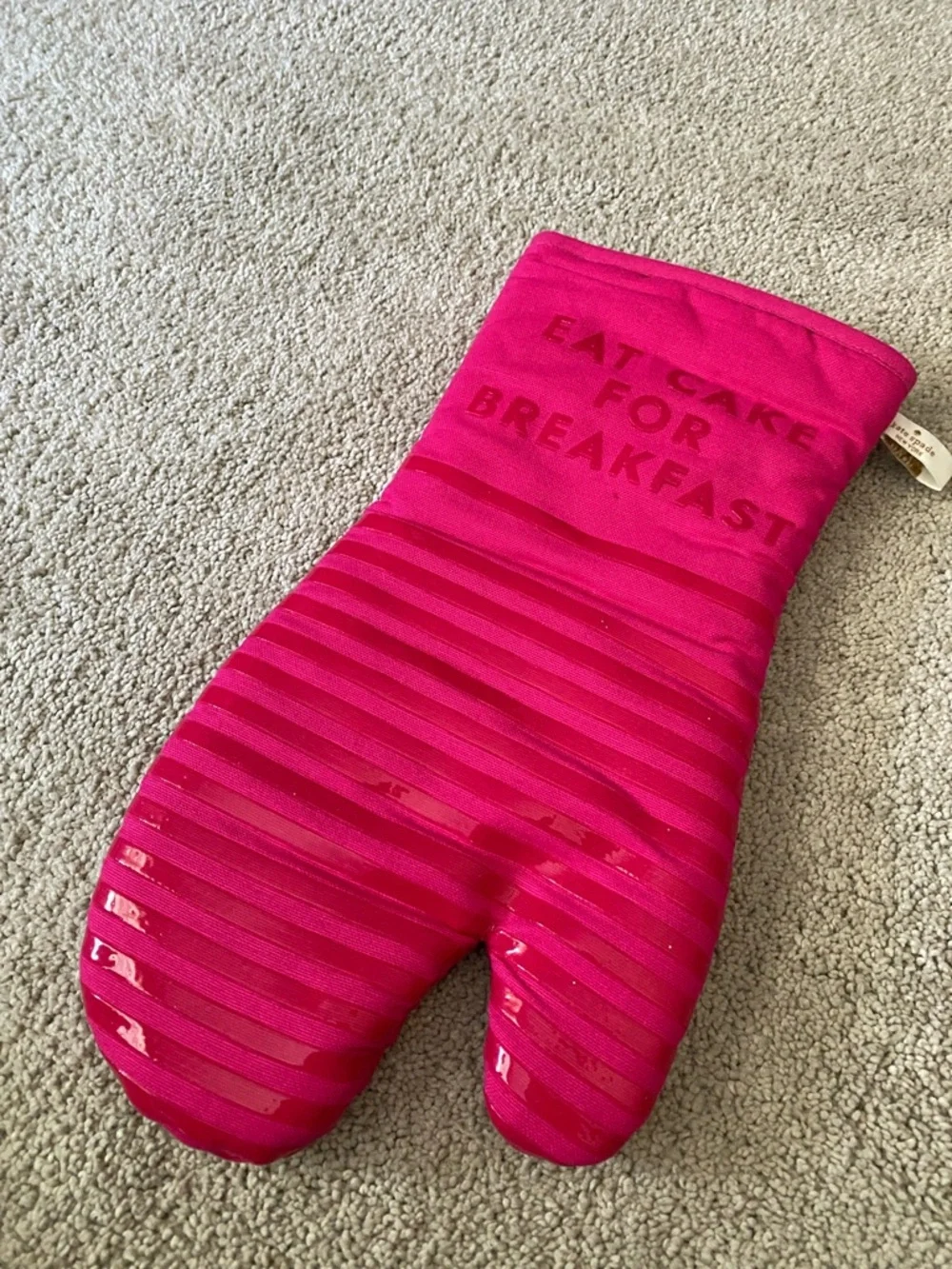 Kate Spade Eat Cake For Breakfast Oven Mitt Pink